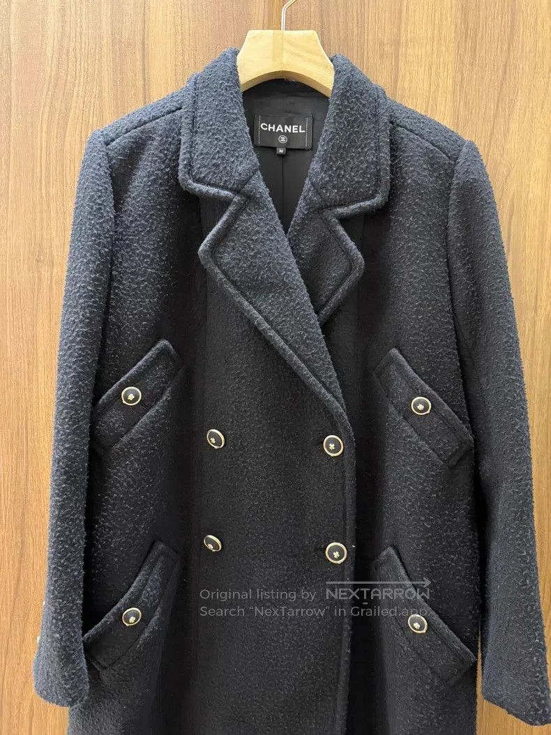 Chanel Chanel Comb Street Series Black Woollen Mixed Cashmere Coa Size XS / US 0-2 / IT 36-38 - 3 Thumbnail
