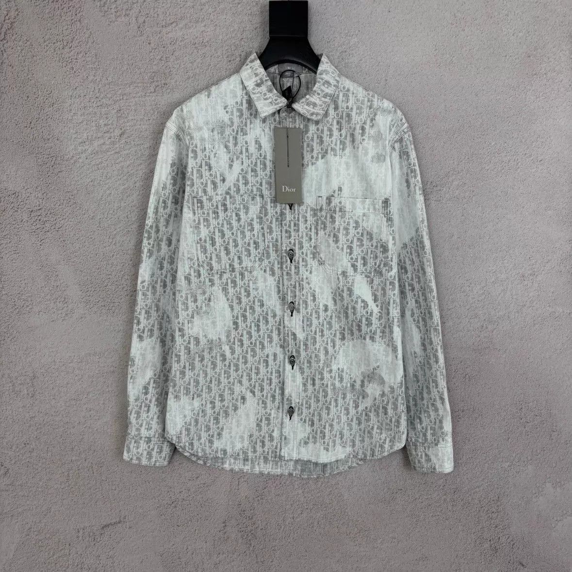 Dior DIOR Oblique distressed denim shirt jacket Size US M / EU 48-50 / 2 - 1 Thumbnail