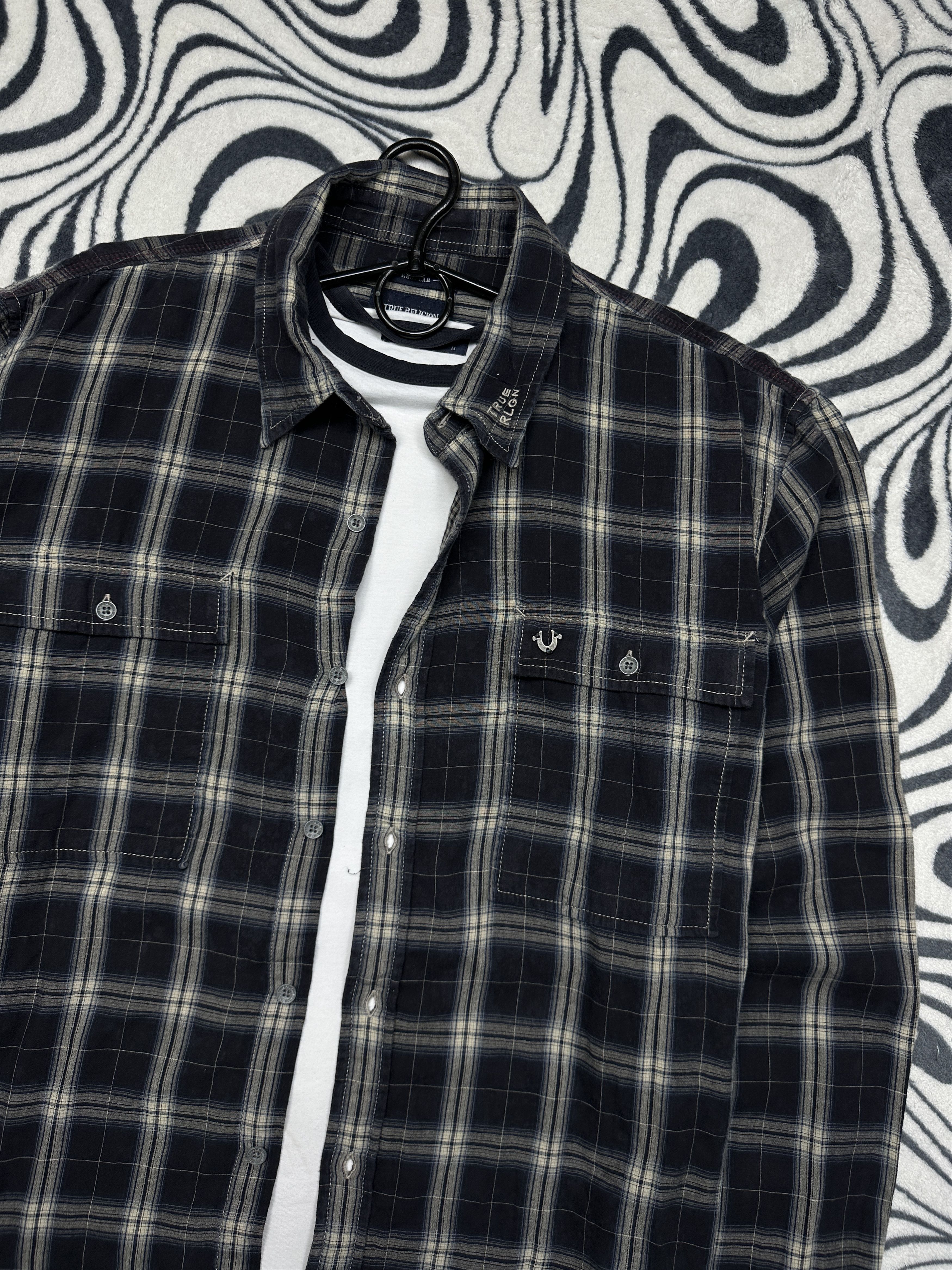 True Religion True Religion Mens Flannel Plaid Shirt Size US XXL / EU 58 / 5 - 2 Thumbnail