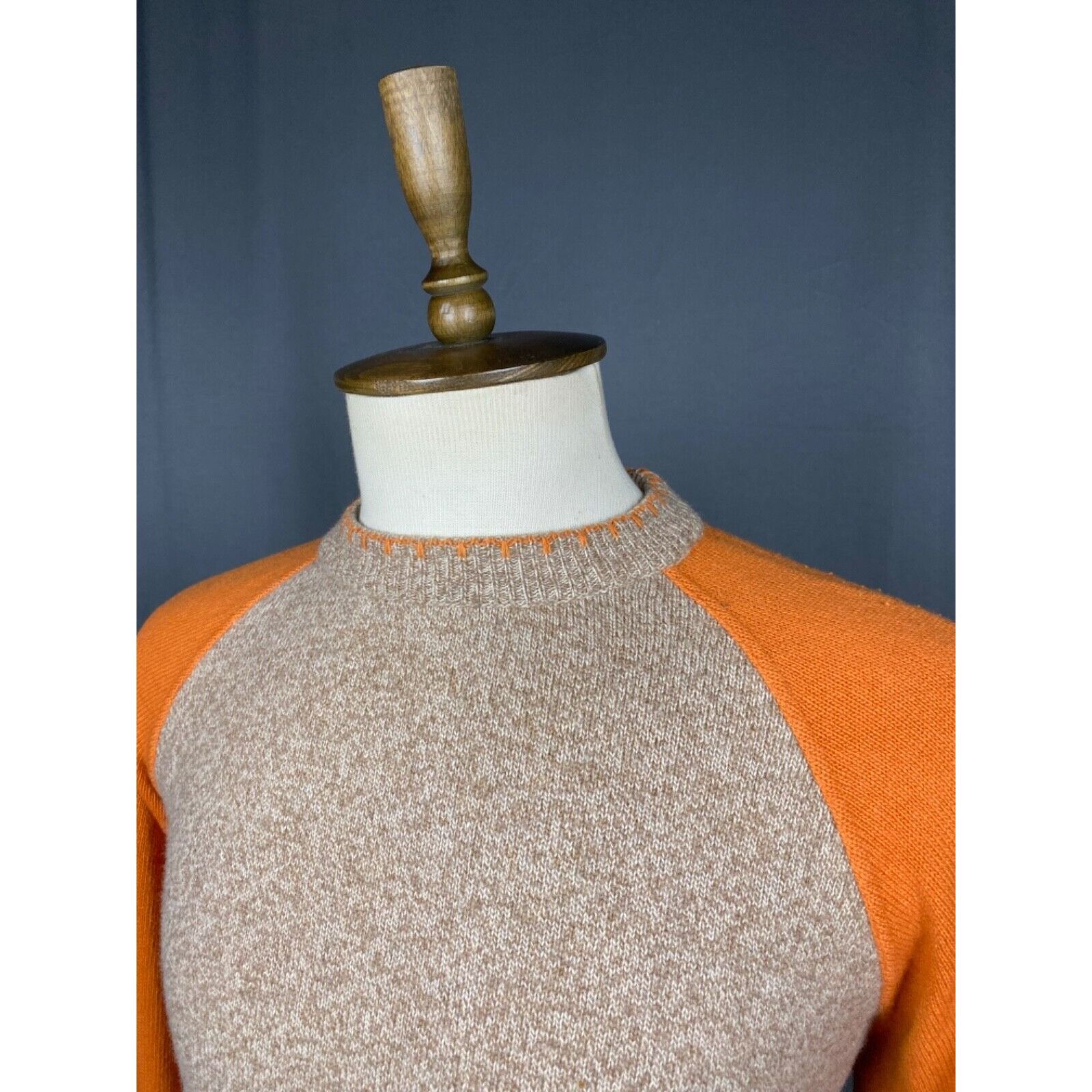 Etro Etro Men's Gray Orange Wool Cashmere Crewneck Sweater Size X Size US XL / EU 56 / 4 - 5 Thumbnail