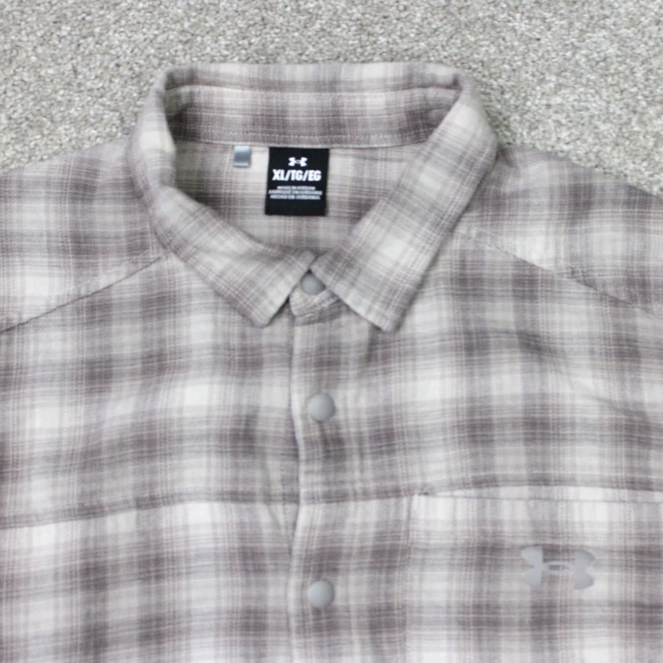 Under Armour Under Armour Shirt Mens XL Gray Plaid Tradesman Flex Flannel Long Sleeve Snap Button-Up Casual Winter Fall Spring Mens XL Gray Plaid Tradesman Flex Size US XL / EU 56 / 4 - 4 Thumbnail