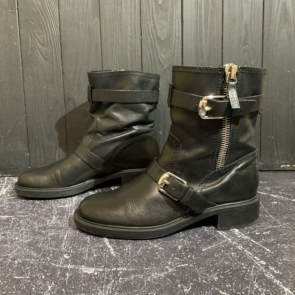 Gucci GUCCI Leather Biker Belted Women’s Boots Size 38 Size US 8 / IT 38 - 4 Thumbnail