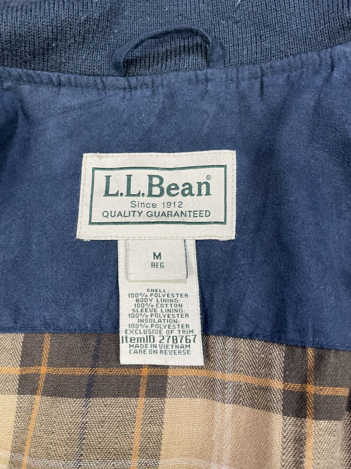 L.L. Bean LL Bean Navy Swing Top Checked Lining Thinsulate Bomber Size US S / EU 44-46 / 1 - 12 Thumbnail