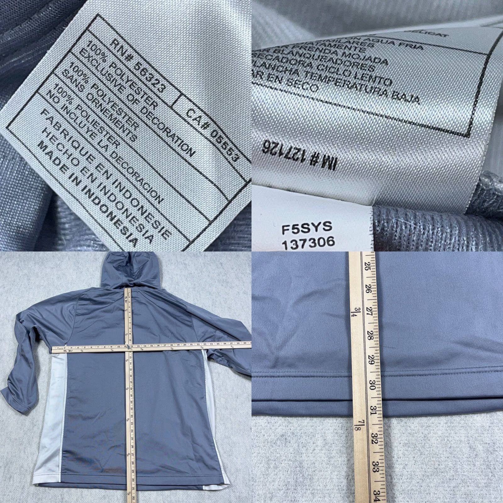Nike VINTAGE Nike Hoodie Men XL Gray White Center Swoosh Y2K Performance Hoops Hooded Pullover Regular Size US XL / EU 56 / 4 - 8 Thumbnail