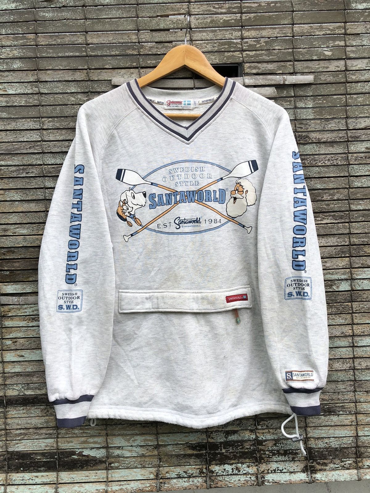 Vintage Vtg 80s Santaworld Swedish Outdoor Style Crewneck Sweatshirt Size US L / EU 52-54 / 3 - 1 Thumbnail