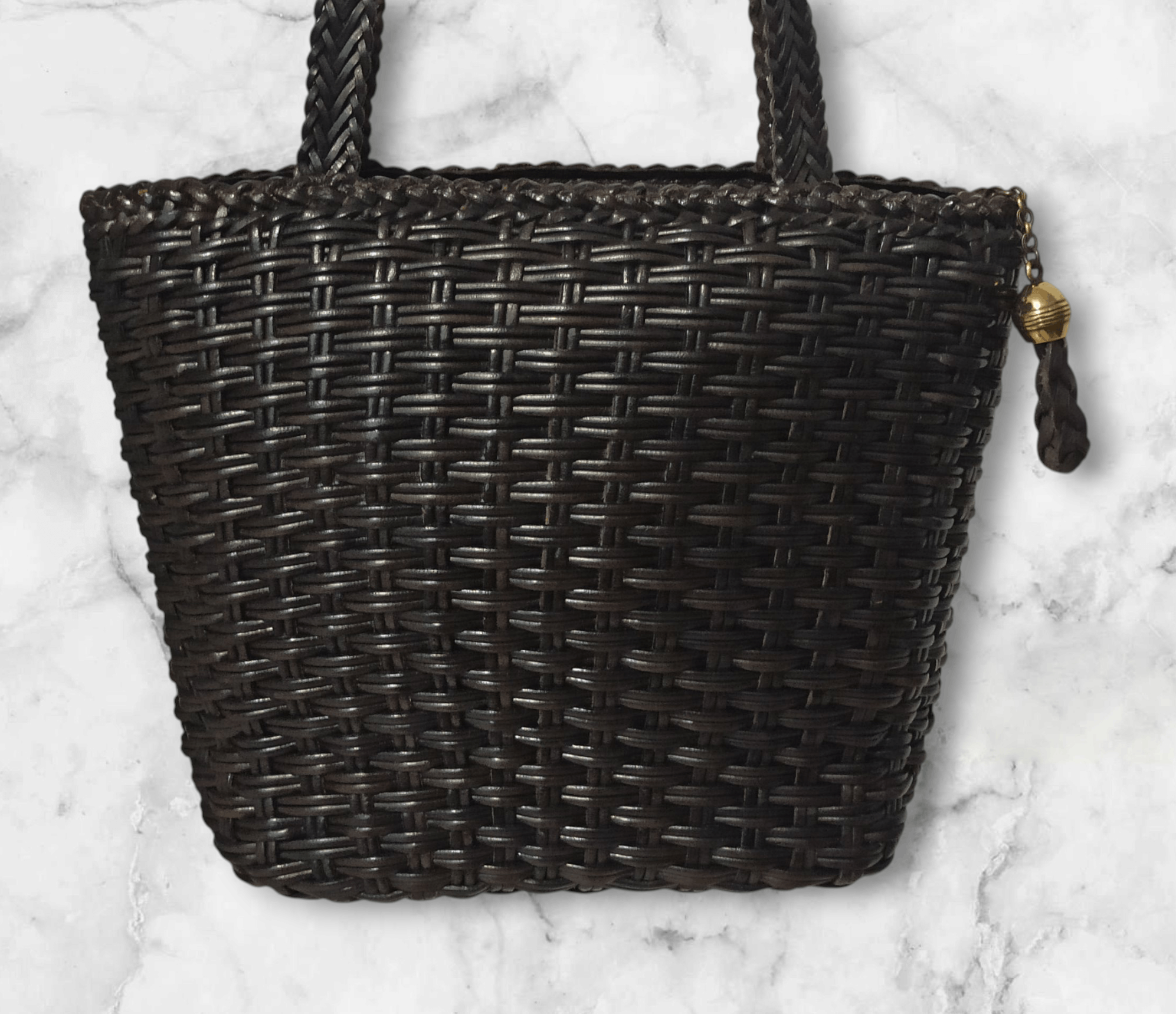 Jaeger Jaeger Woven Leather Shoulder Tote | Made in Italy Size ONE SIZE - 4 Thumbnail