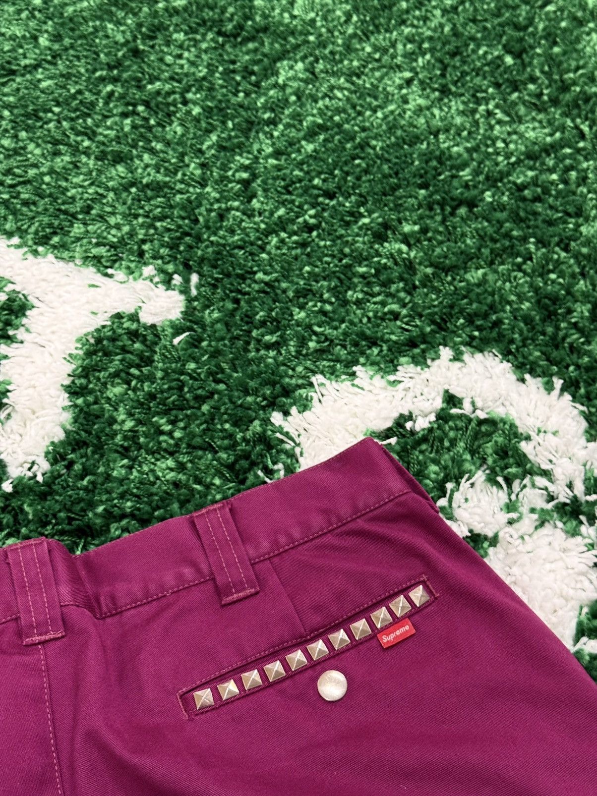 Supreme Supreme Studded Work Pant Burgundy Sz. 34 FW20 Size US 34 / EU 50 - 5 Thumbnail