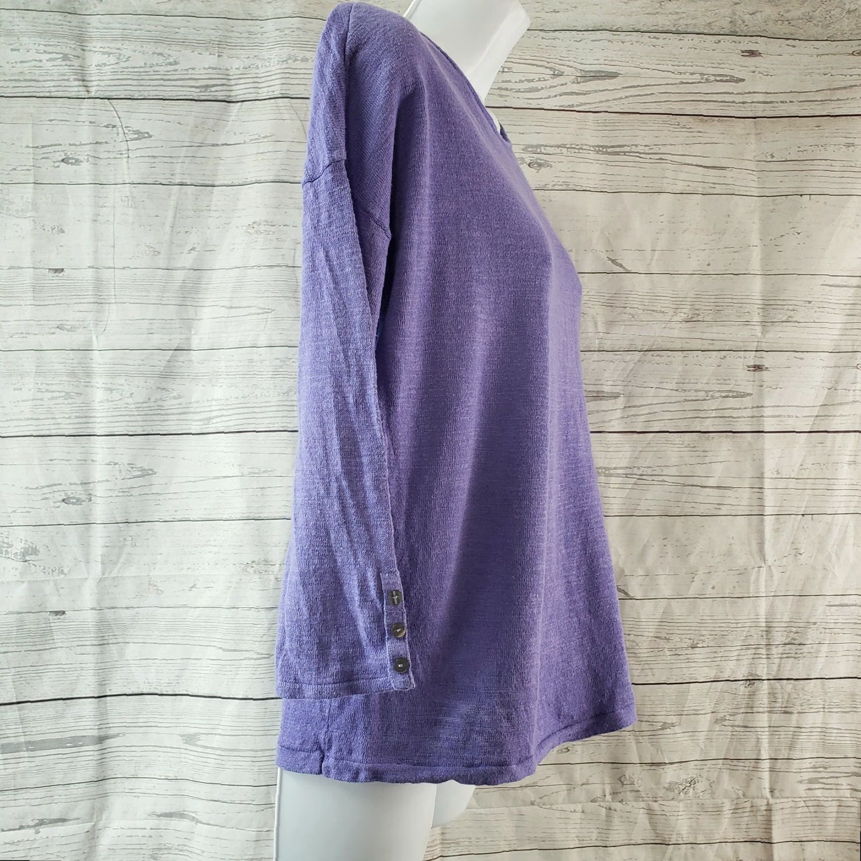 J. Jill J Jill Womens Top XS Solid Purple Linen Blend 3/4 Sleeve Blouse Shirt Adult XS Purple Womens J Jill Top Blouse 3/4 Sleeve Linen Blend Solid Purple Size XS / US 0-2 / IT 36-38 - 2 Thumbnail