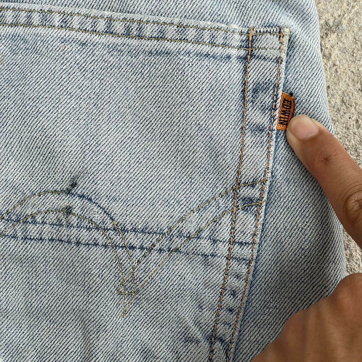 Edwin “DISTRESSED REDLINE SELVEDGE EDWIN 505X” DENIM JEAN Size US 32 / EU 48 - 9 Thumbnail