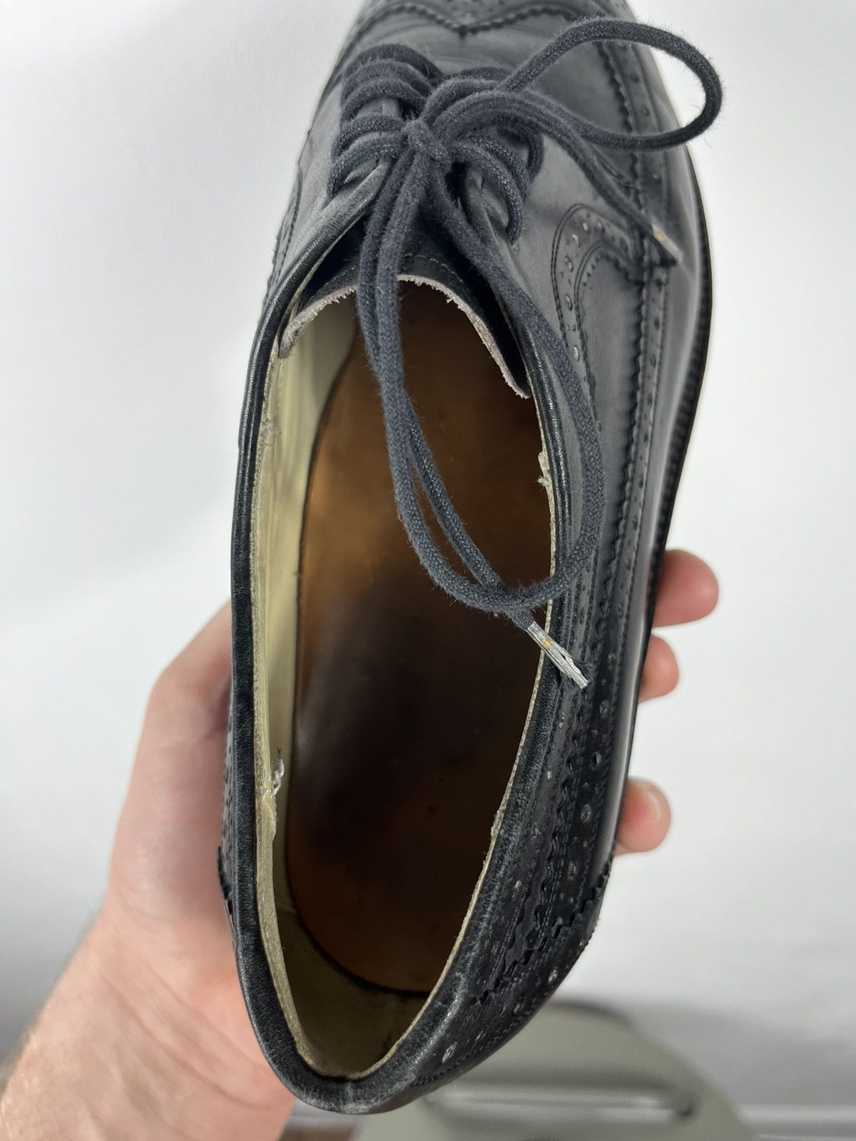 Leather Black Leather Brogue Wingtip Shoes Size 41 EU Dress Leather Size US 8 / EU 41 - 13 Thumbnail