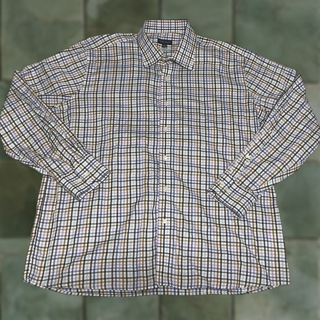 Peter Millar Peter Millar Crown Crafted Button Down Shirt Sz XL Flex Finish Plaid Multicolor Size US XL / EU 56 / 4 - 1 Thumbnail