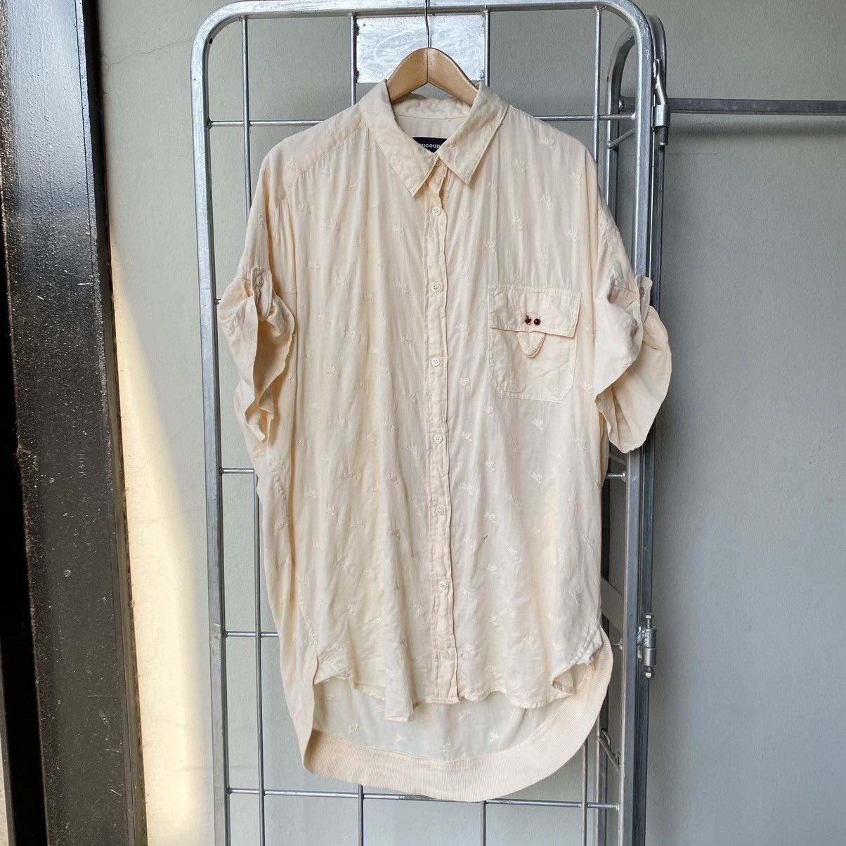 mercibeaucoup Mercibeaucoup, Peach Oversized Button-Down Shirt with Pocket Size XL / US 12-14 / IT 48-50 - 17 Thumbnail