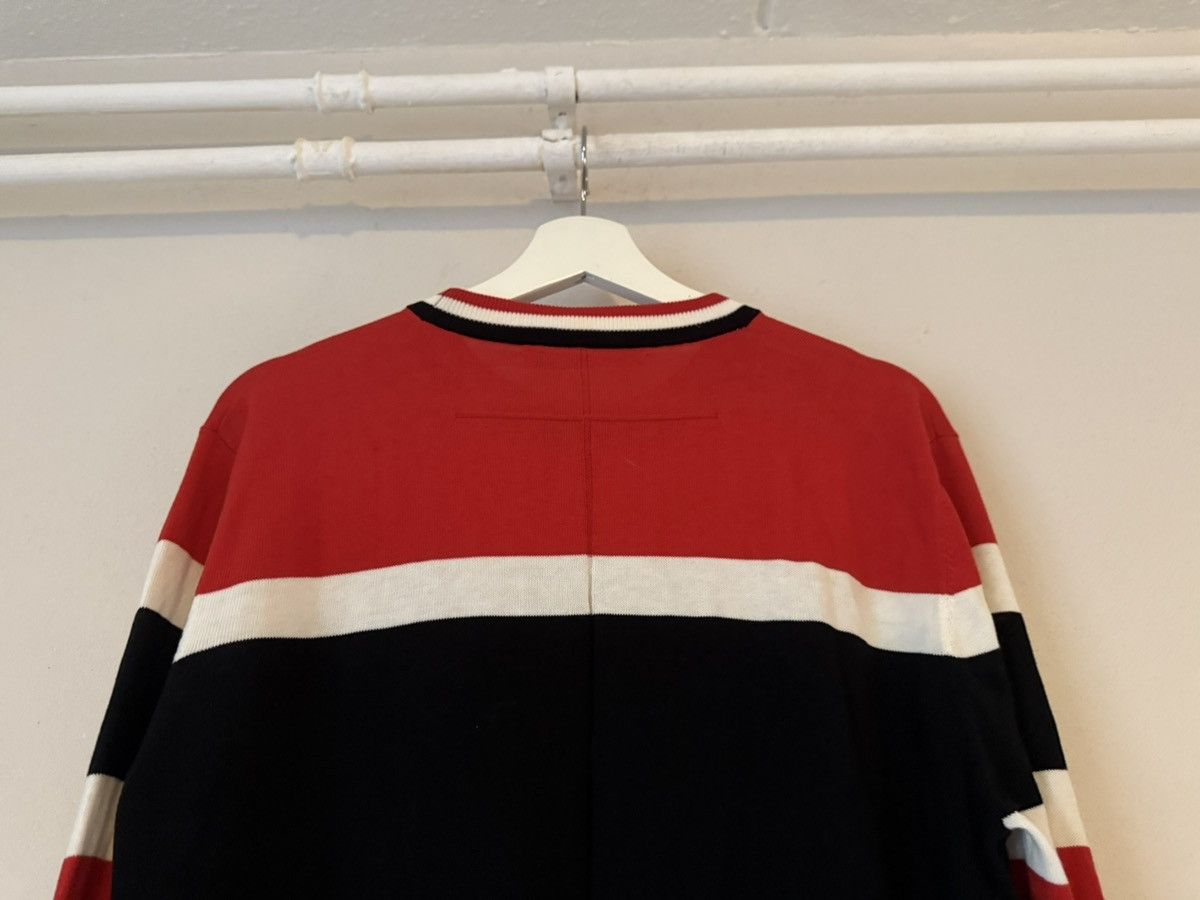 Givenchy Givenchy Red/Black Striped Cotton Sweater Size US L / EU 52-54 / 3 - 7 Thumbnail