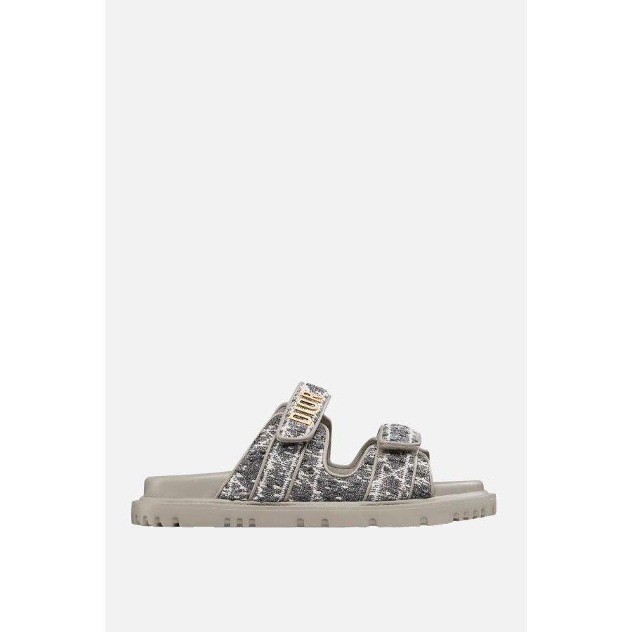 Dior DIOR Dioract Gray/Silver Slide Sandals New And Authentic (Wo Size US 9.5 / IT 39.5 - 2 Thumbnail