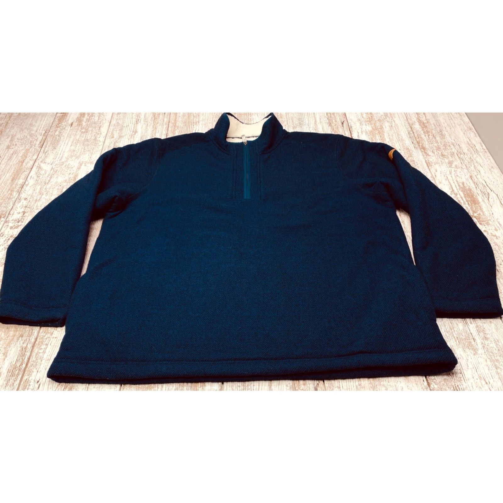 Orvis VINTAGE: No. Orvis Mens 2XL Quarter Zip Sweater Shirt Blue Fleece Lined Sherpa 7435 Size US XXL / EU 58 / 5 - 2 Thumbnail