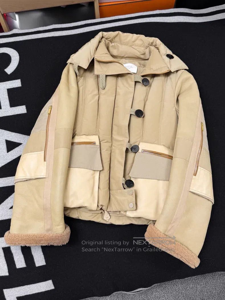 Hermes Hermes Fur and Leather Integrated Cotton Coat Size XS / US 0-2 / IT 36-38 - 1 Thumbnail