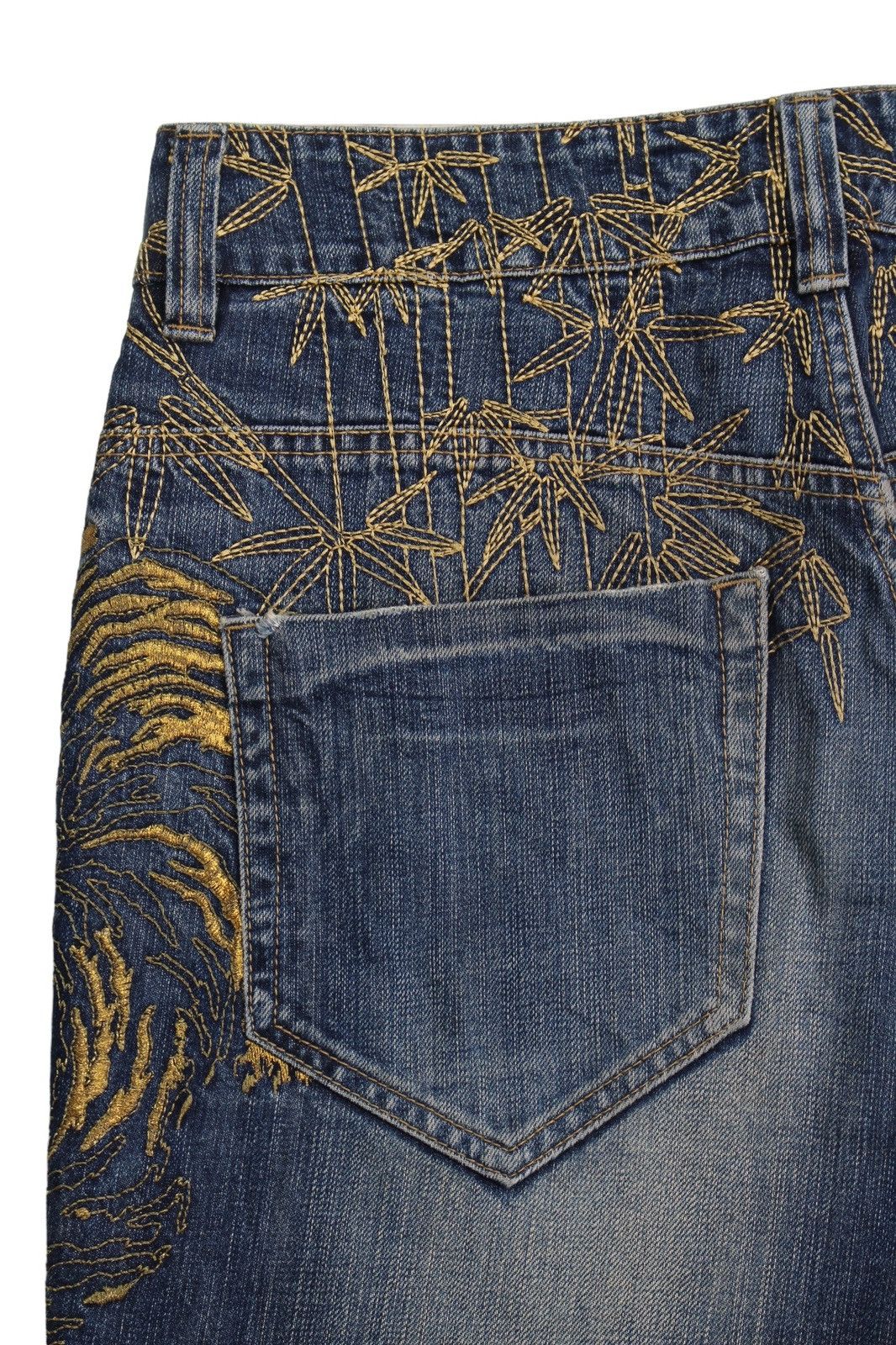Vintage 2000S OSAKA BIG TRAIN EMBROIDERED JEANS Size US 31 - 5 Thumbnail