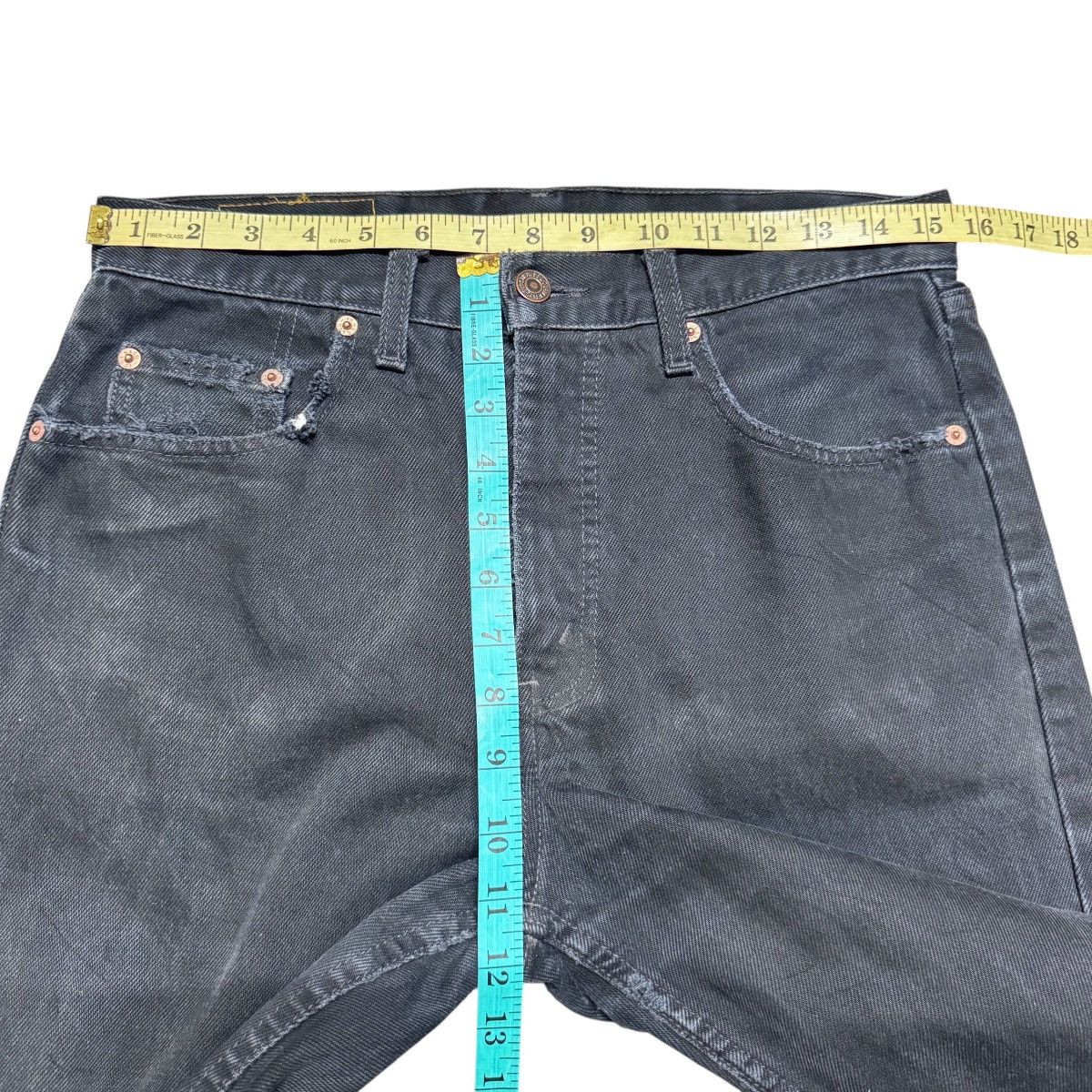 Levi's Vintage Levis 613 Black Denim Jeans Orangetab Size US 31 - 6 Thumbnail