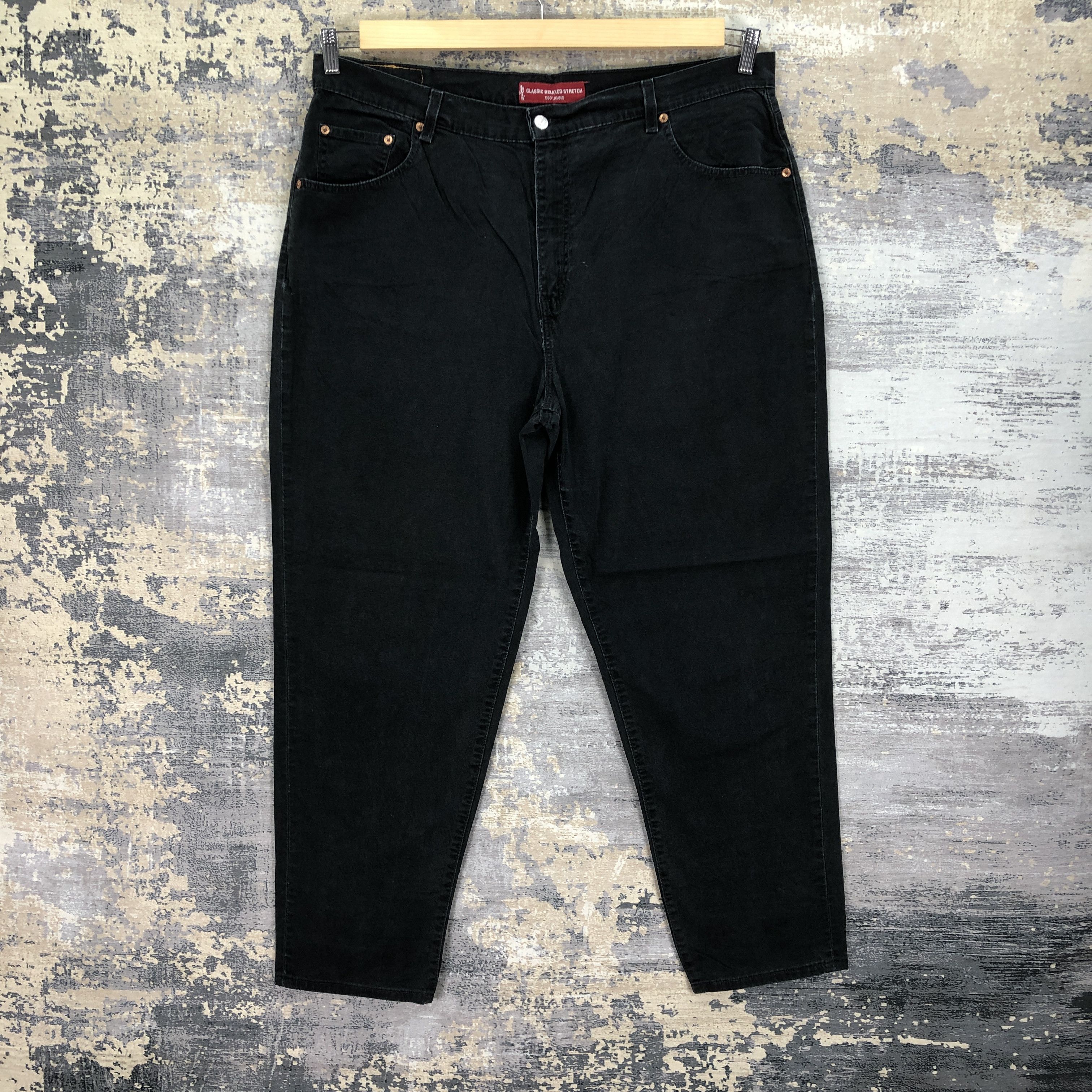 Levi's Vintage Y2K Levis Super Black Jeans Levi's Tapered Denim Size US 40 / EU 56 - 1 Thumbnail