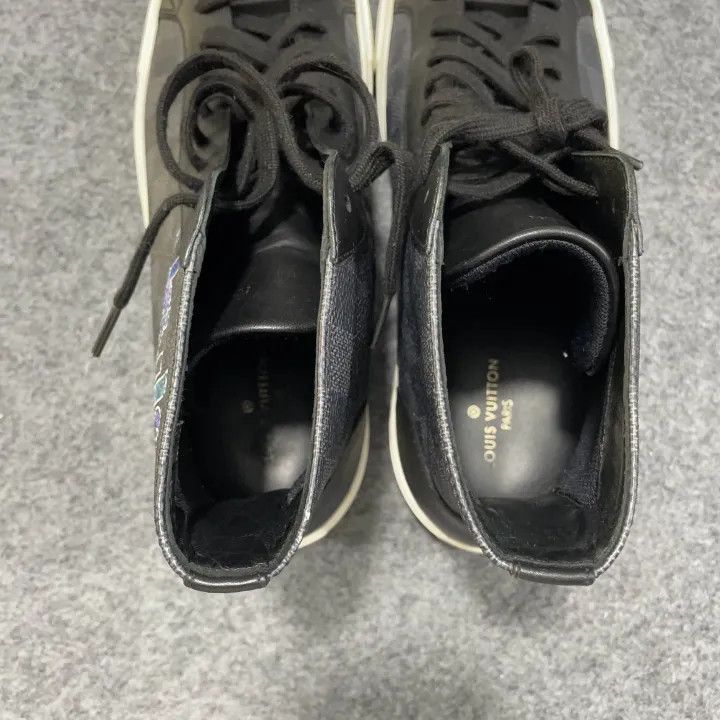 Louis Vuitton Louis Vuitton Tattoo Damier Graphite High-Top Sneakers -250 Size US 8 / EU 41 - 6 Thumbnail