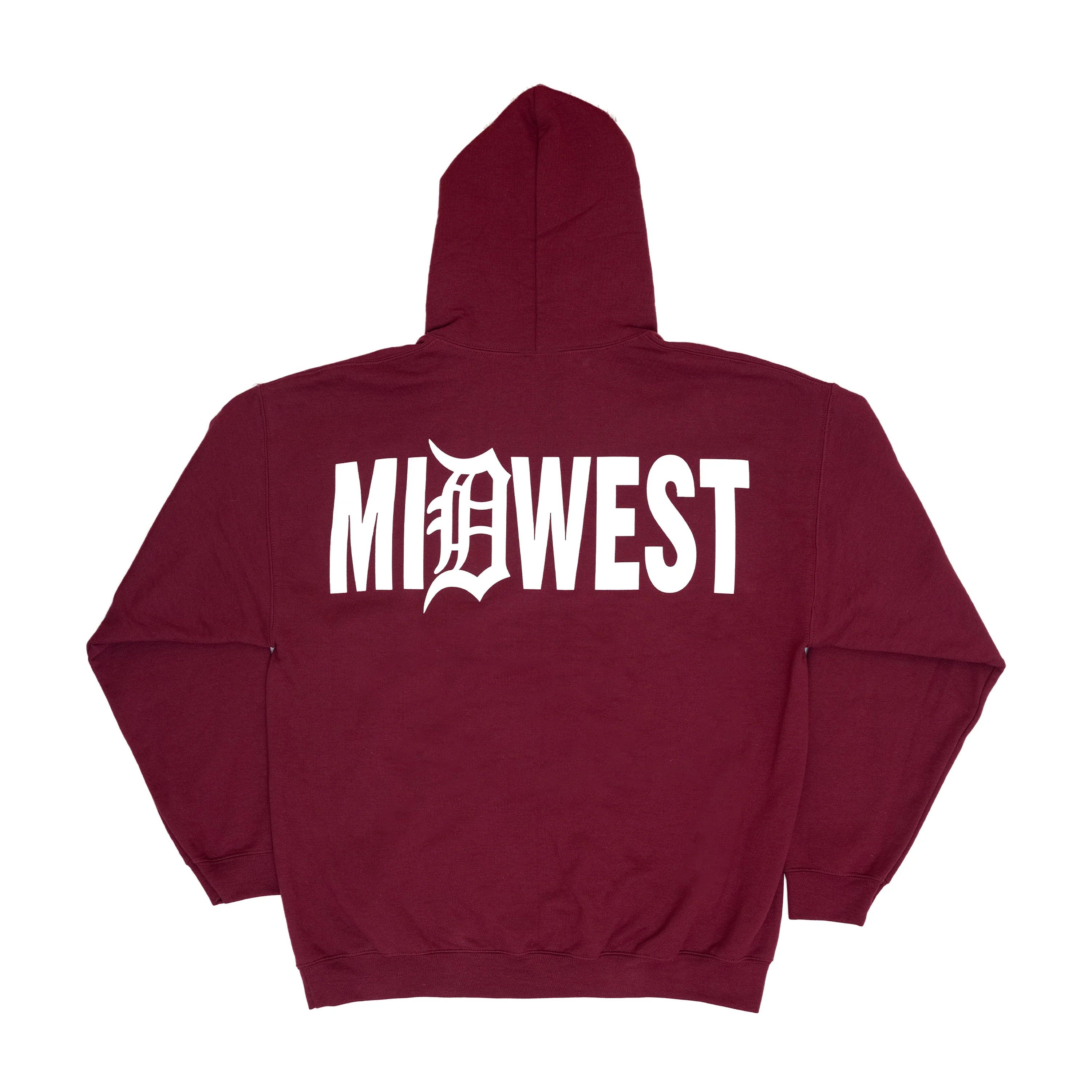 S4LEM S4LEM MIDWEST HOODIE BURGUNDY MEDIUM Size US M / EU 48-50 / 2 - 2 Thumbnail