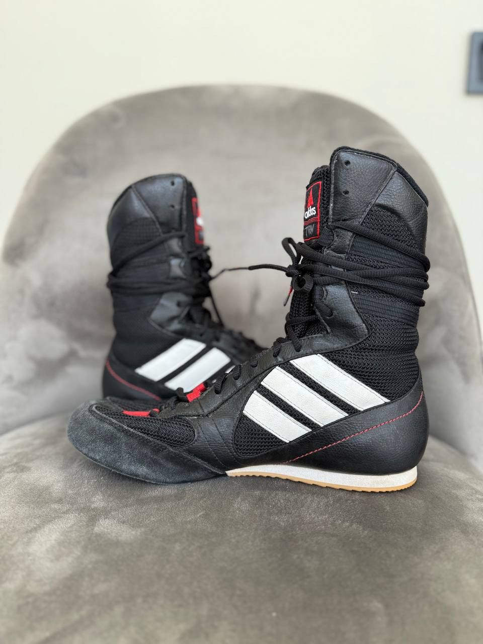 Adidas Adidas Tygun 00s Y2K Leather Black Wrestling Boxing Boots Size US 9 / IT 39 - 3 Thumbnail