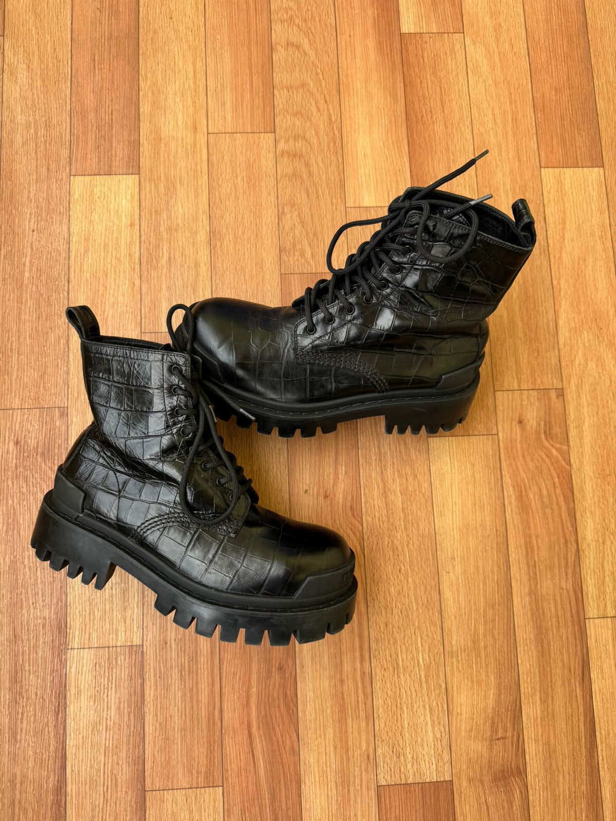 Balenciaga 🐊 BALENCIAGA STRIKE CROC BOOTS Size US 6 / IT 36 - 6 Thumbnail