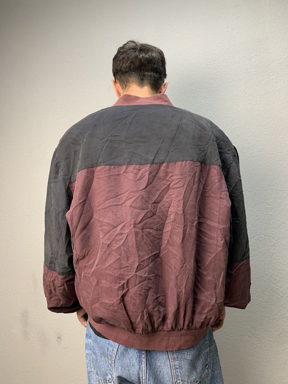 Japanese Brand × SikSilk Vintage Bomber SILK 100% distressed avangarde japanese Size US M / EU 48-50 / 2 - 8 Thumbnail