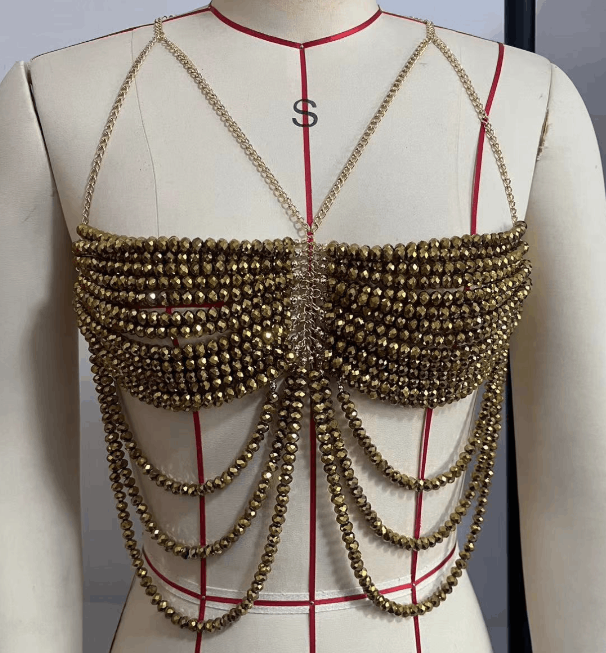 Japanese Brand Bra Chain Body Chain Bikini Tank Top Size M / US 6-8 / IT 42-44 - 1 Thumbnail