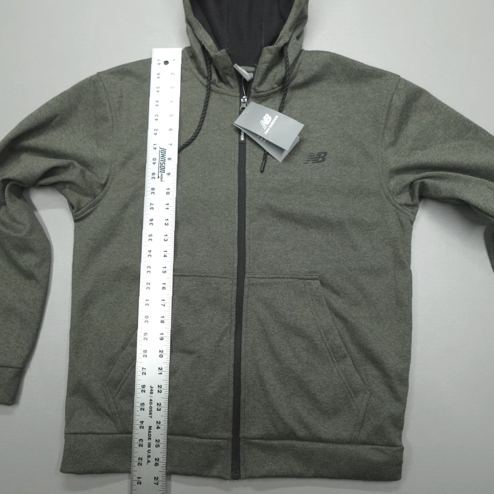 New Balance New Balance Hoodie Full Zip Fleece Lined Men's Size S Grey Soft-Touch Warmth Size US S / EU 44-46 / 1 - 7 Thumbnail