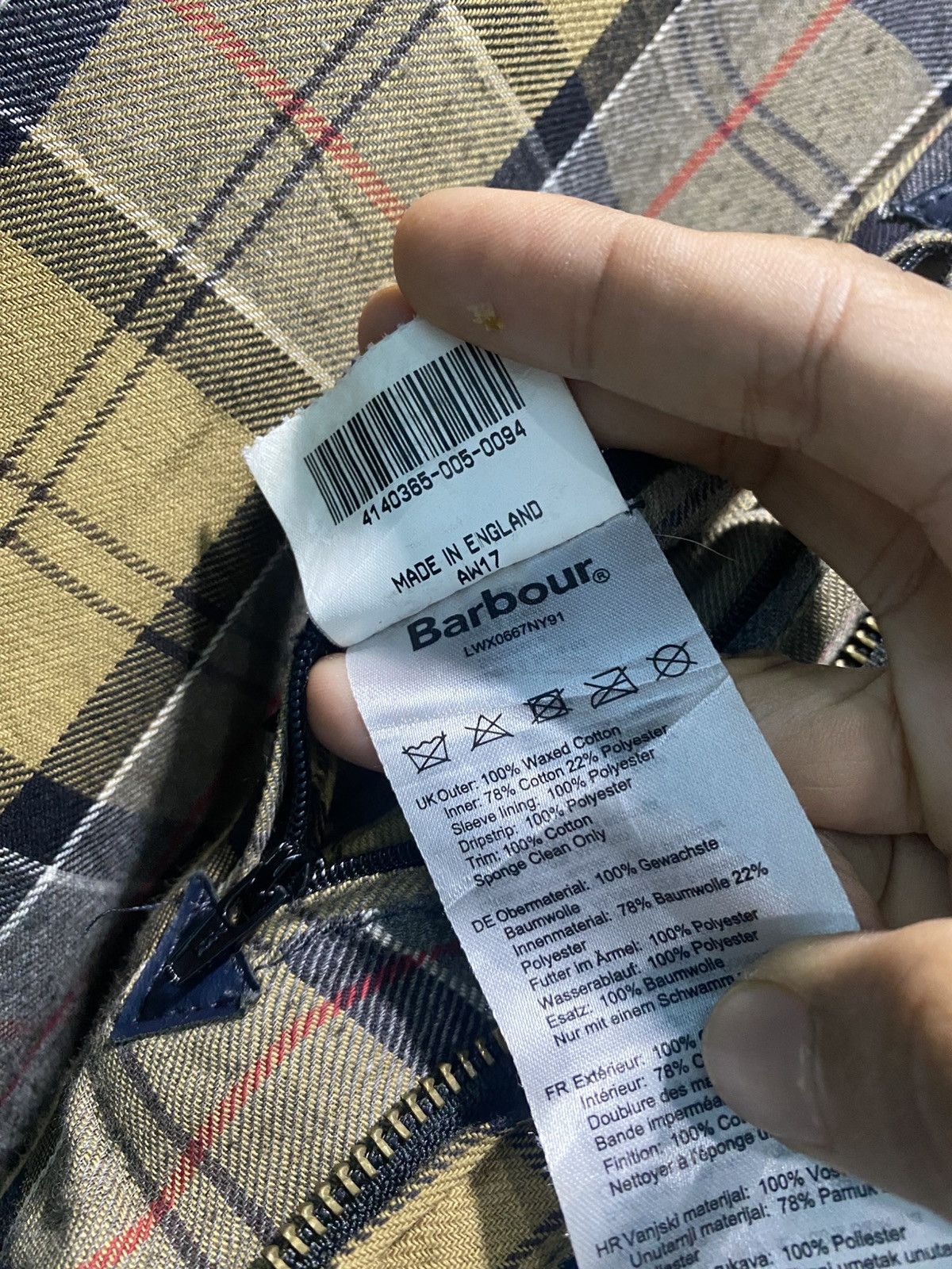 Barbour Aw17 Barbour Tartan Waxed Cotton Jacket Made England Size S / US 4 / IT 40 - 10 Thumbnail