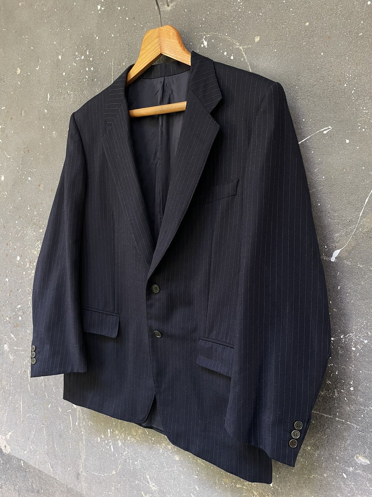 Lanvin Vintage 80’s Lanvin Wool Lana Vergine Blazer RARE Size 50R - 3 Thumbnail