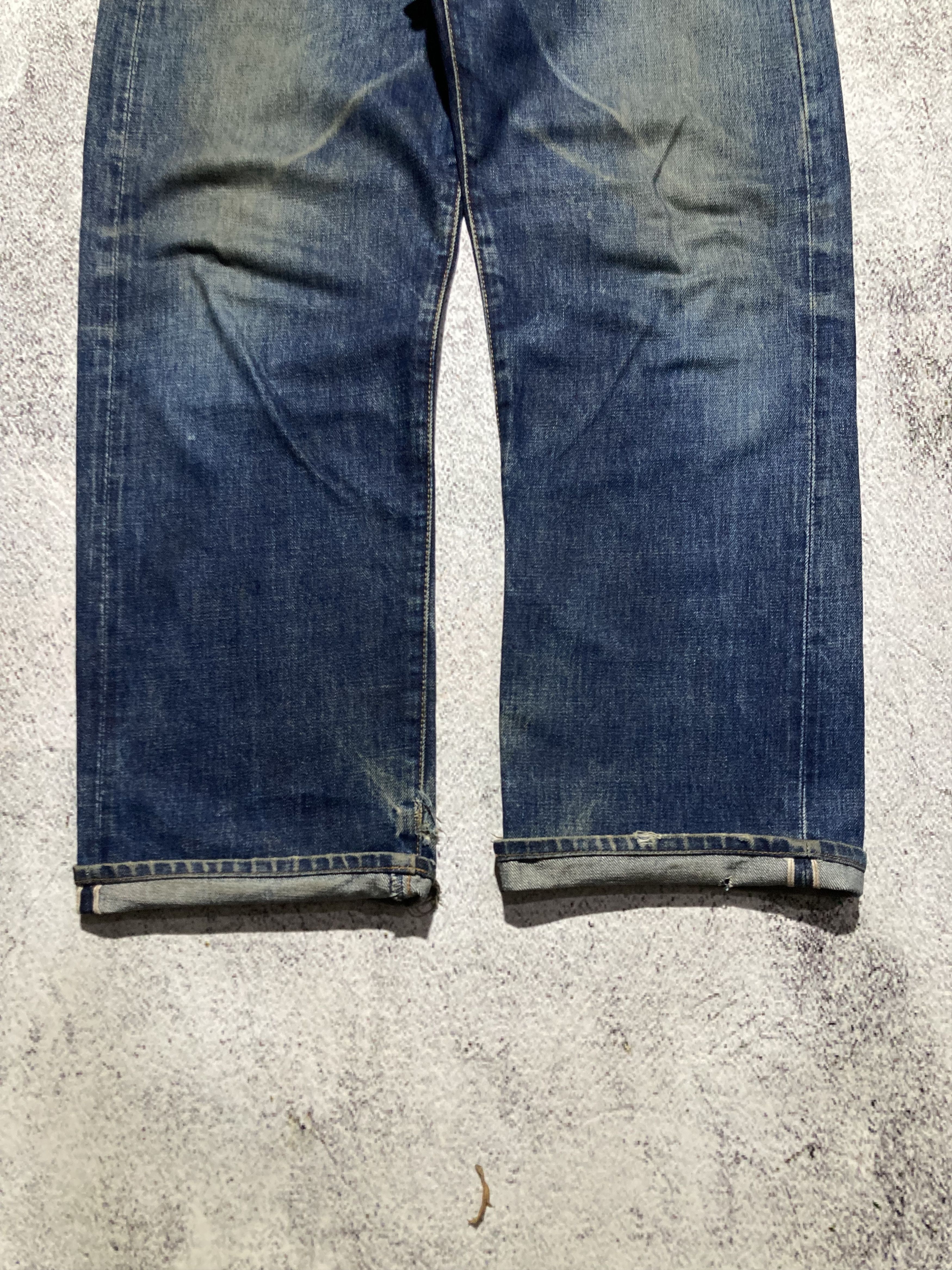 1990s Vintage Levis 502xx Selvedge Distressed Faded Jeans