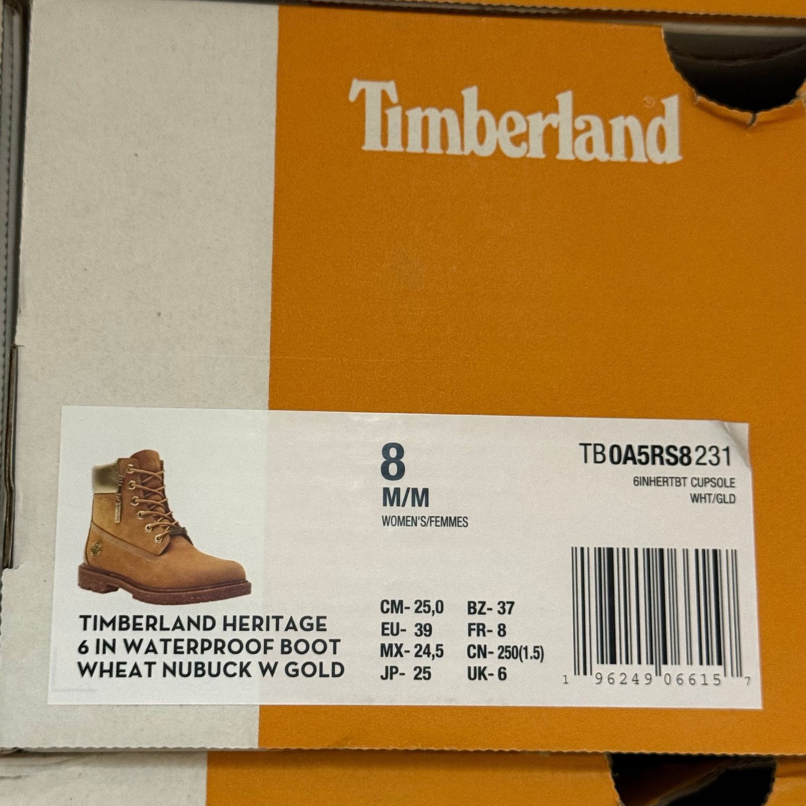 Timberland TIMBERLAND Women's 8 Heritage 6 IN Boot Premium Wheat Nubuck Size US 8 / IT 38 - 7 Thumbnail