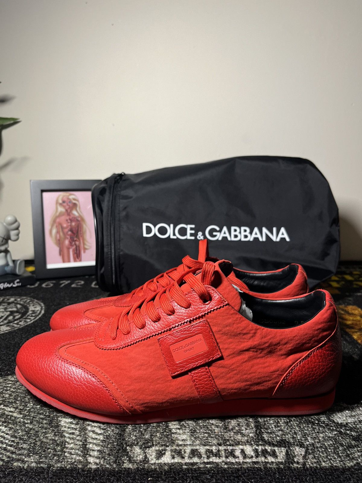 Designer × Dolce & Gabbana Dolce & Gabbana Red Sport Casual Size US 9.5 / EU 42-43 - 3 Thumbnail