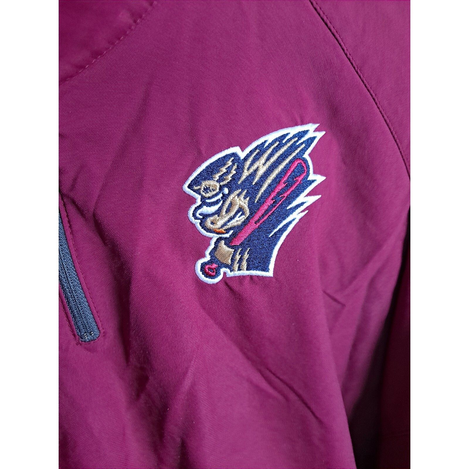Nike Nike Pullover Jacket Baseball Team Logo Half Zip Maroon XL Size US XL / EU 56 / 4 - 3 Thumbnail