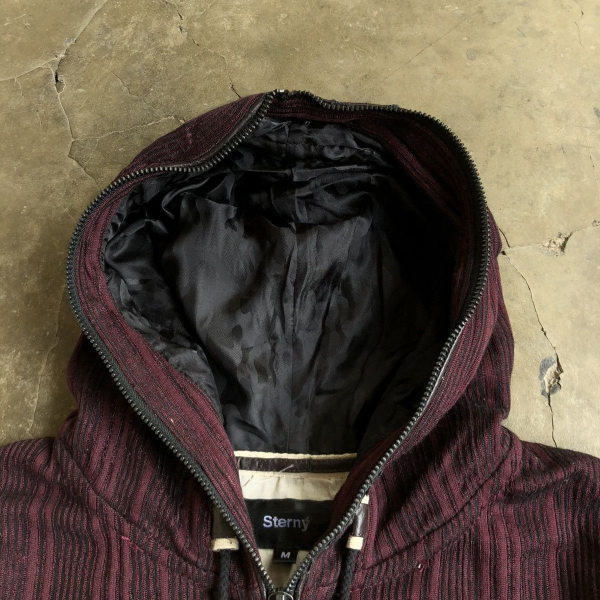 Japanese Brand 2000s Sterny Cord Full Zipper Hoodie Bape Style Red Maroon Size US M / EU 48-50 / 2 - 9 Thumbnail