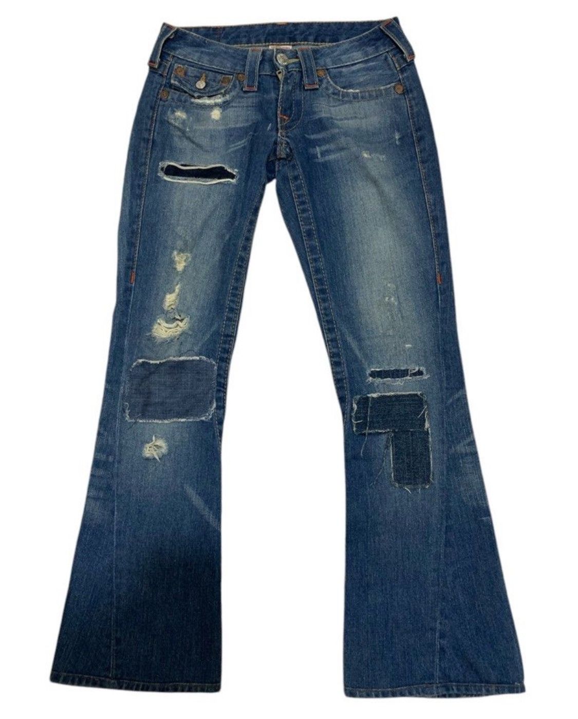True Religion Flared True Religion patchwork blue jeans Size US 28 / EU 44 - 1 Thumbnail