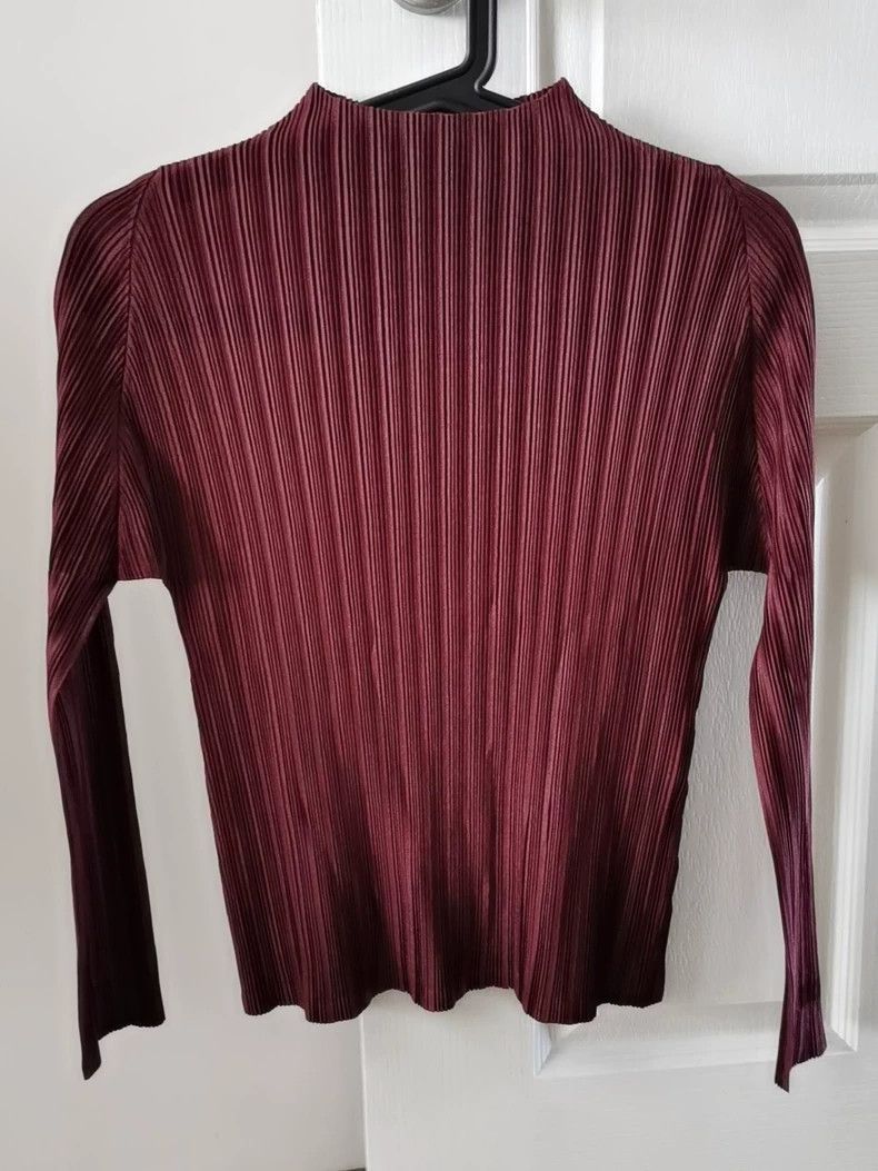 Issey Miyake issey miyake size:3 Wine red high-neck base shirt 2506-Nex Size XXS / US 00 / IT 34 - 1 Thumbnail