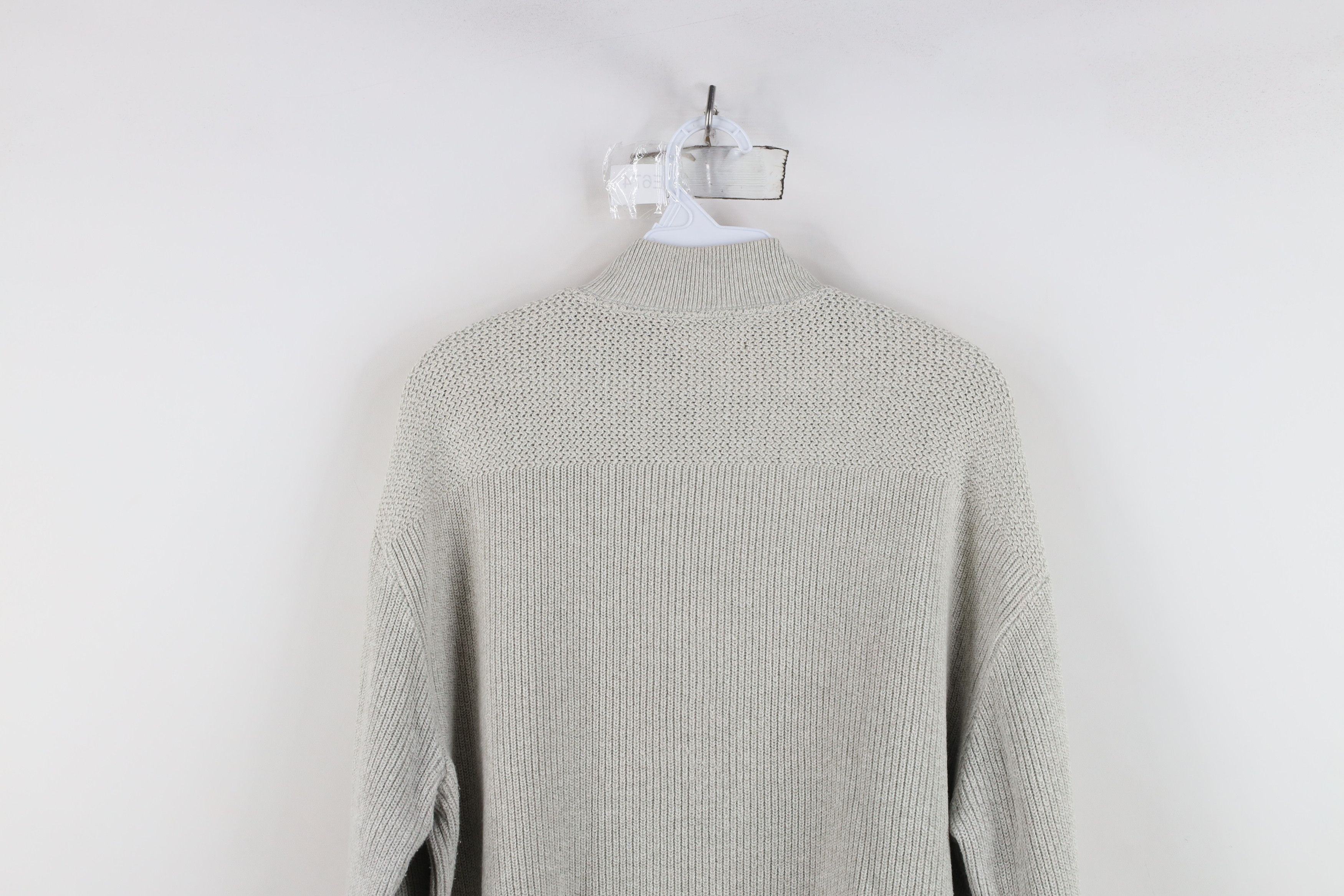 L.L. Bean Vintage 70s LL Bean Ribbed Knit Henley Sweater Gray USA Size US L / EU 52-54 / 3 - 10 Thumbnail