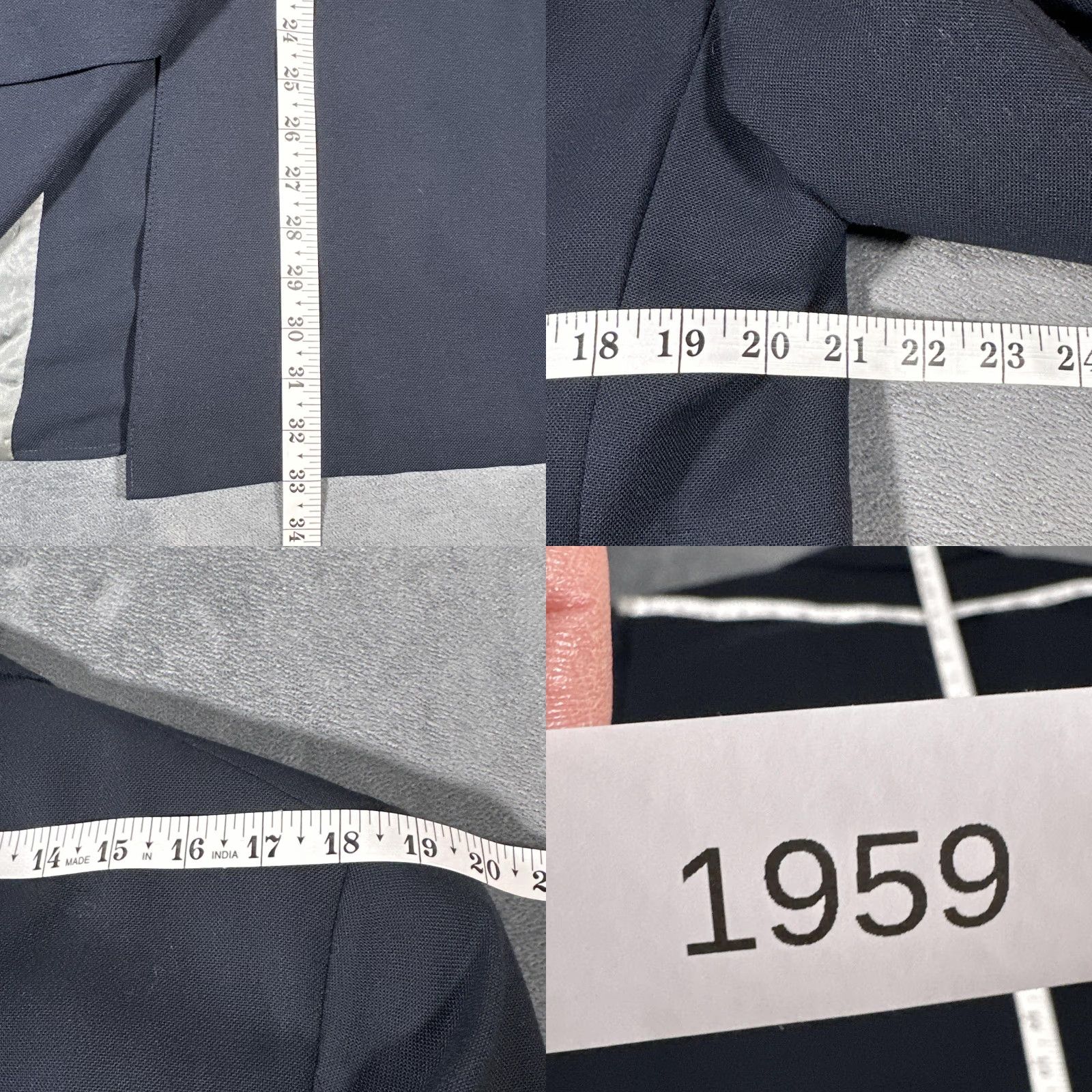 Vintage VINTAGE Cricketeer Blazer Sport Coat Mens 42R Navy Blue Two-Button Notch Lapel USA 80s Size 42R - 10 Thumbnail
