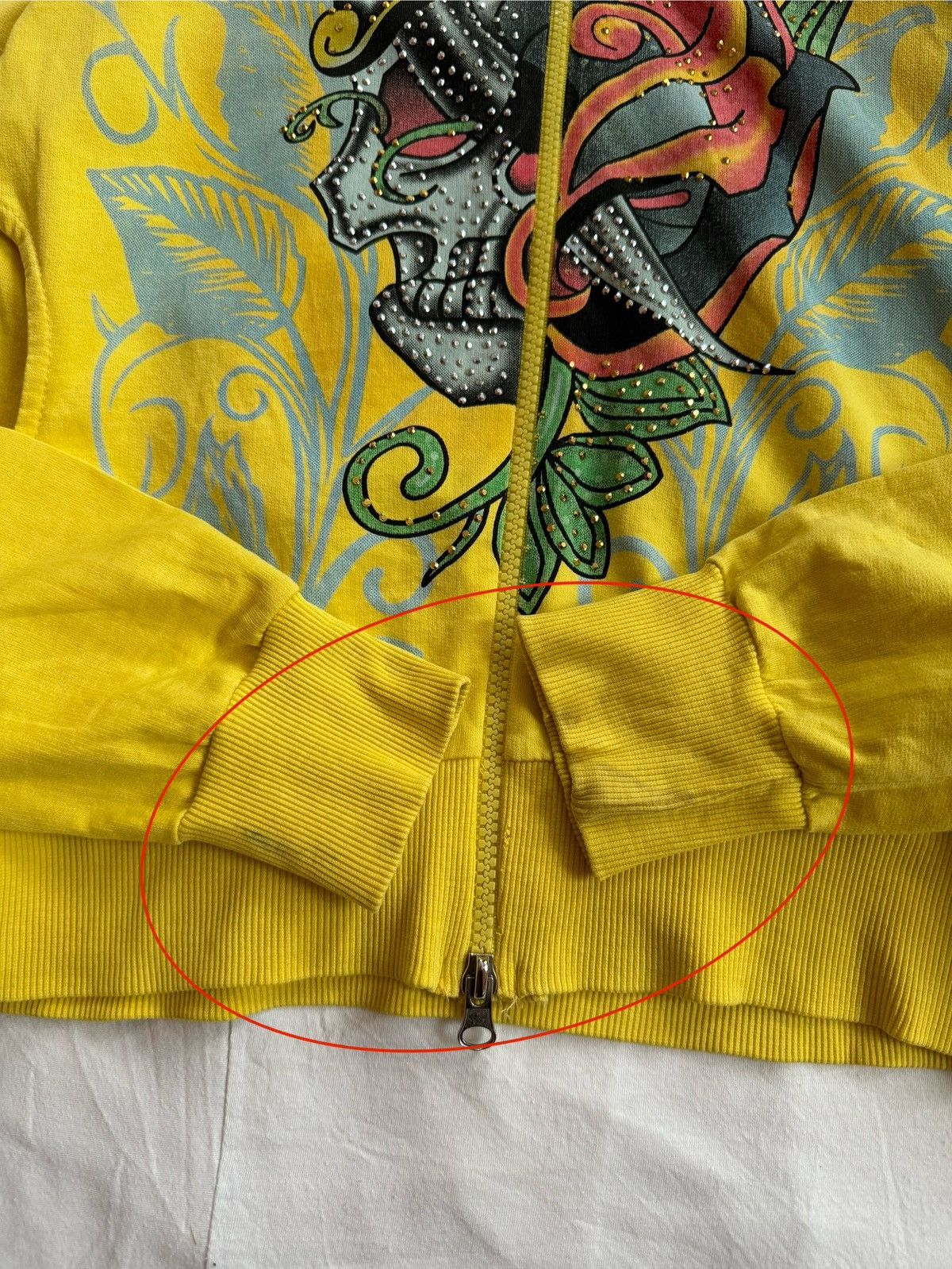 Christian Audigier × Ed Hardy × Vintage Vintage Y2K Ed Hardy by Christian Audigier Women’s Hoodie Size L / US 10 / IT 46 - 7 Thumbnail