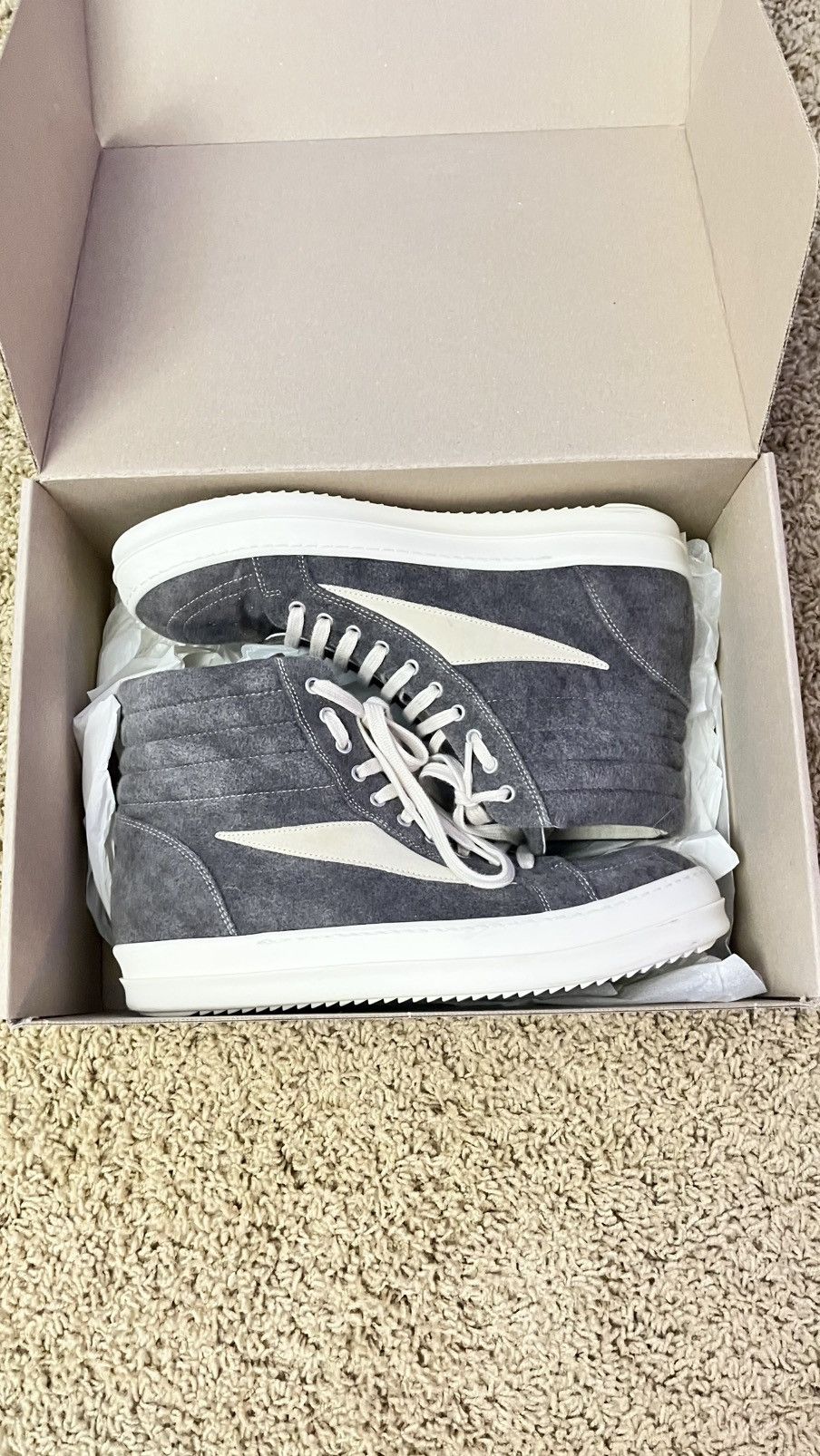 Rick Owens Drkshdw Rick owens drkshdw high top vans Size US 11 / EU 44 - 1 Thumbnail