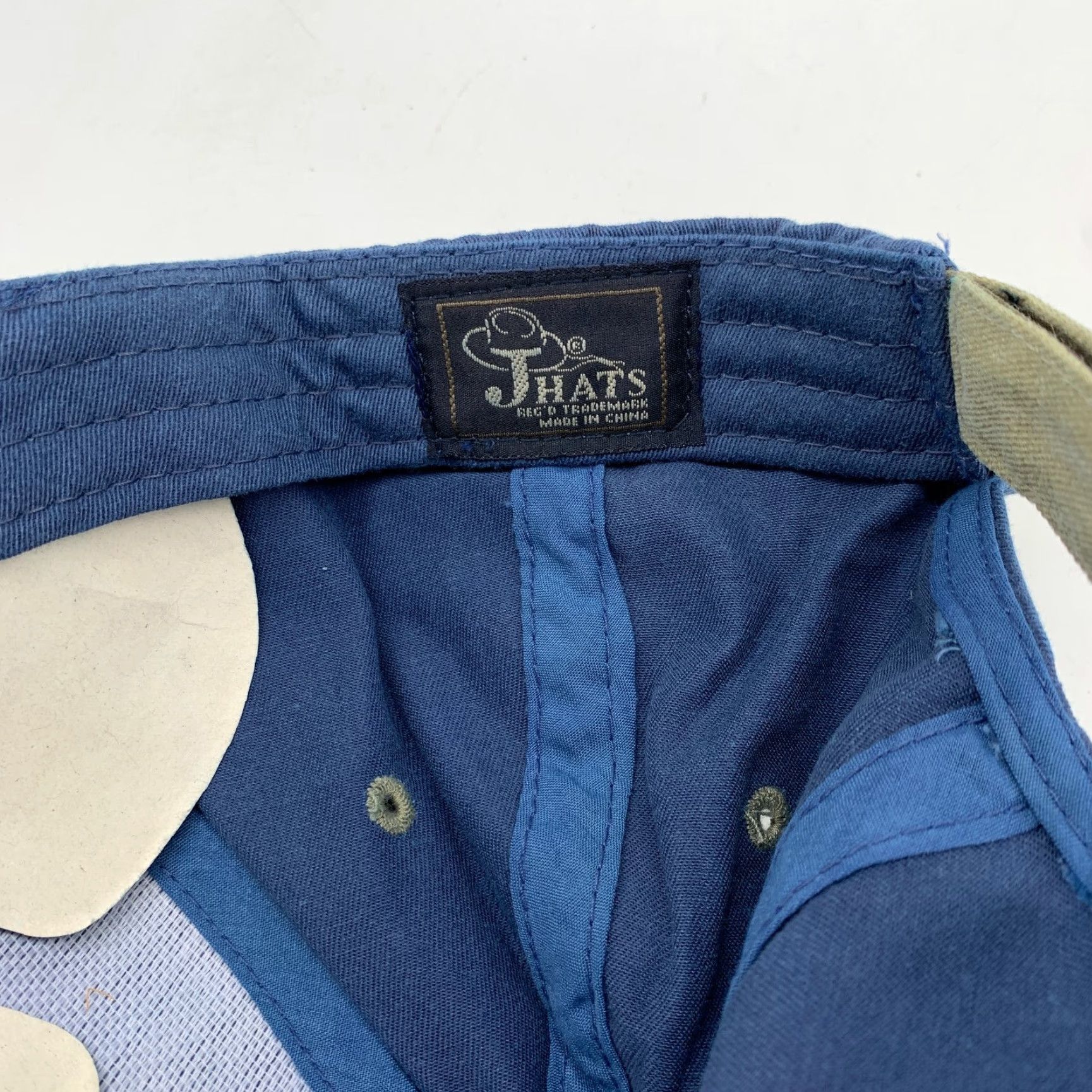 Vintage Jhat's Men's Blue Green Size Matters Adjustable Strapback Baseball Hat Size ONE SIZE - 5 Thumbnail