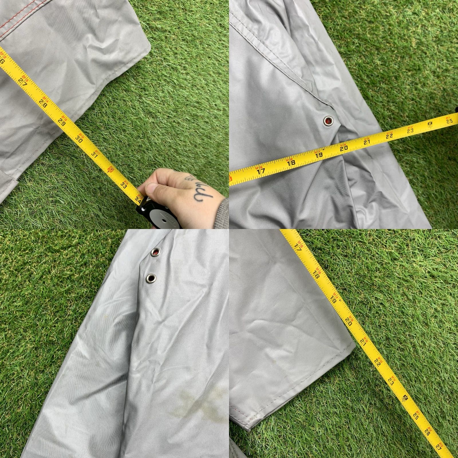 Lacoste VINTAGE Lacoste Rain Jacket Mens Medium Hooded Waterproof PVC Coat Outdoor Retro Hiking Jacket Mid-Length Gray M Regular Mens Size US M / EU 48-50 / 2 - 8 Thumbnail