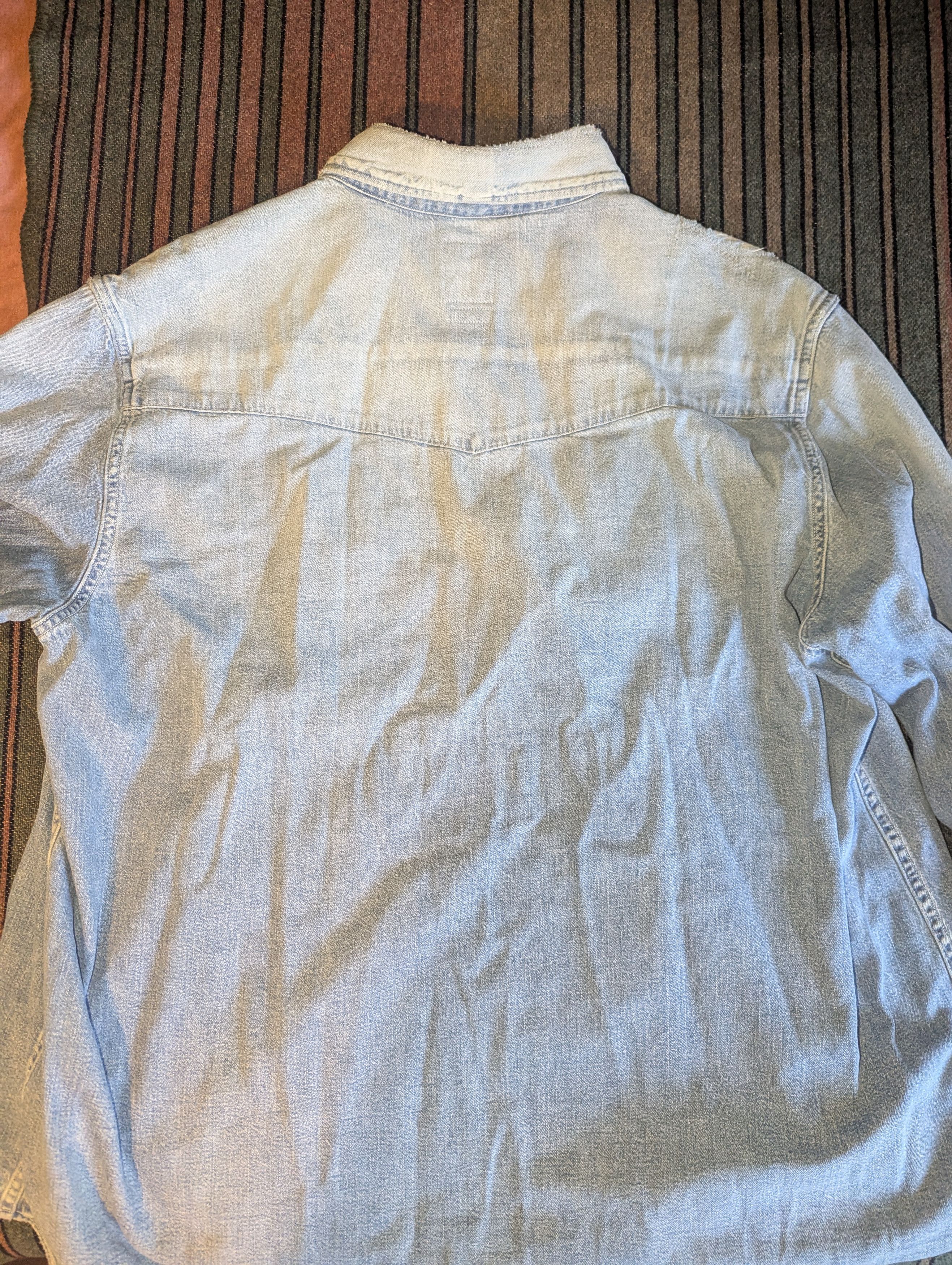 Visvim VISVIM 24SS Social Sculpture Distressed Denim Shirt Size US XL / EU 56 / 4 - 7 Thumbnail