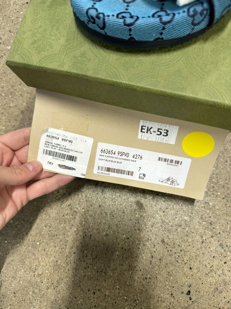 Gucci Gucci GG Supreme Canvas Jacquard Sandals Slides 790$ Size US 8 / EU 41 - 6 Thumbnail