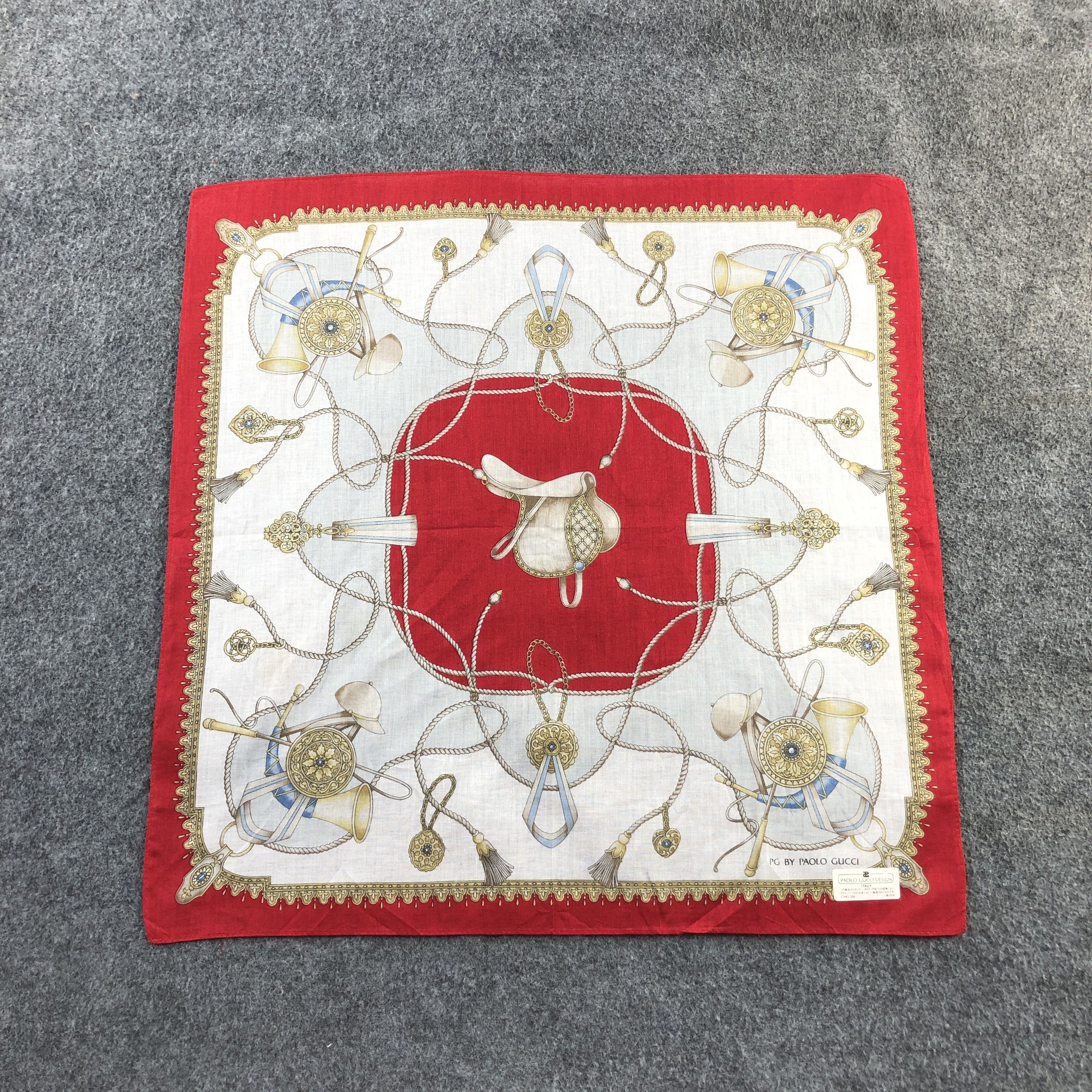Paolo Gucci Paolo Gucci Handkerchief Neckerchief Bandana H2513 Size ONE SIZE - 2 Thumbnail