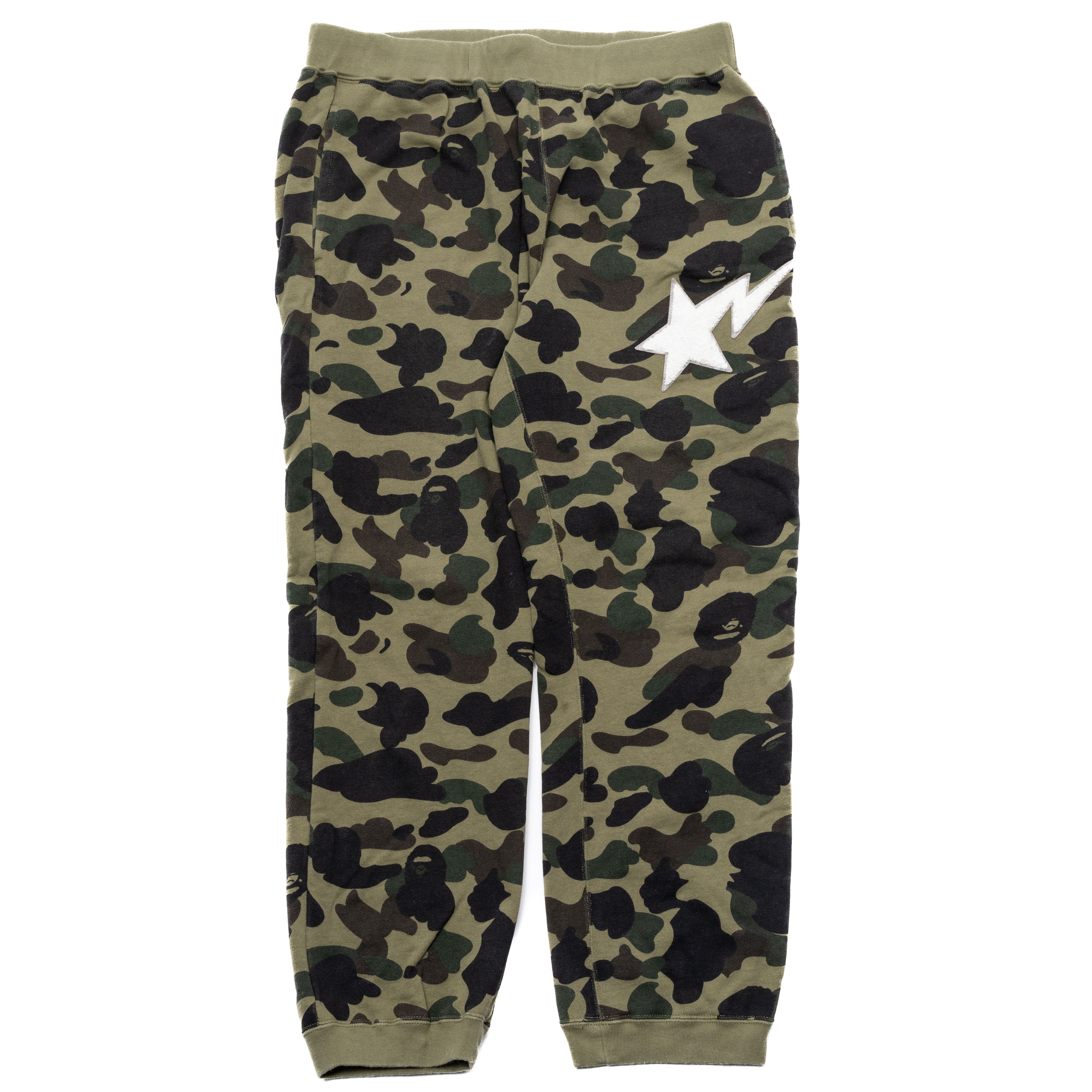 Bape bape camo green sweatpants sz large Size US 34 / EU 50 - 1 Thumbnail