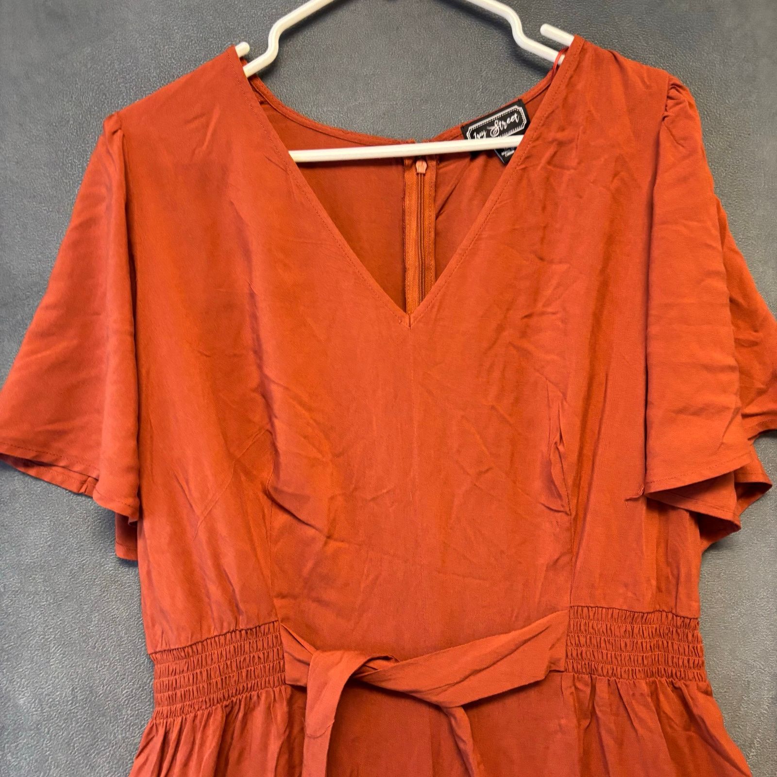 Other Ivy Street Plus Size Rust Wide Leg Jumpsuit 1X Boho Pantsuit Size 38" / US 16 / IT 52 - 4 Thumbnail